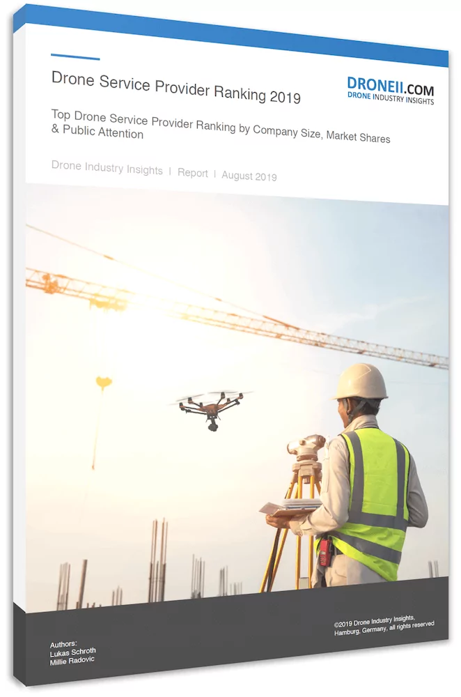 Drone Service Provider Ranking 2019 - Title Page Portrait 3D Shadow Drone Service Provider Ranking 2019 - Title Page Portrait 3D Shadow