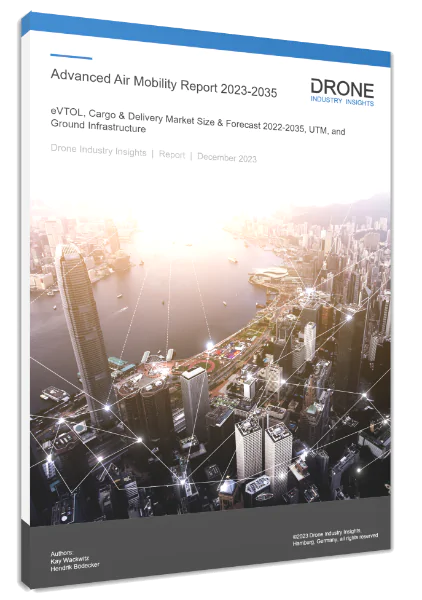 advanced air mobility report AAM report 2023 Cover 3d shadow_