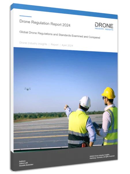 drone regulation report 2024 cover image 3d shadow_